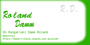 roland damm business card
